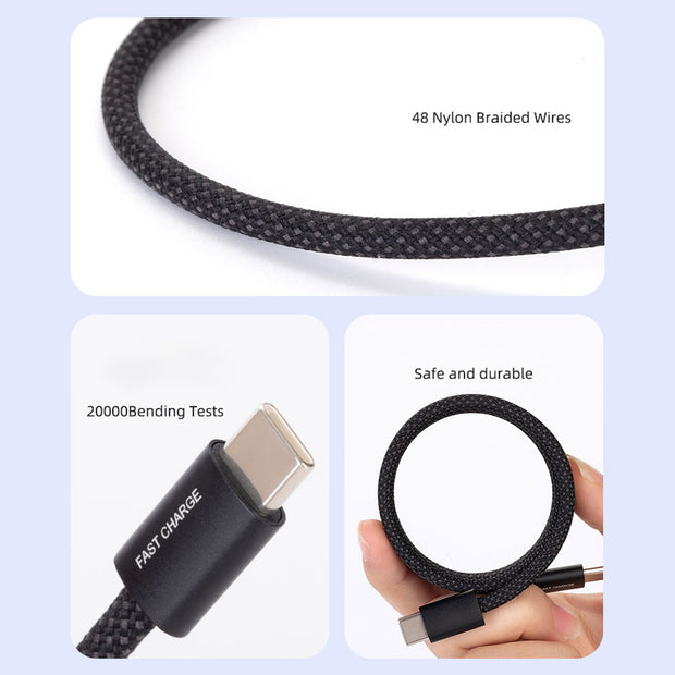 3ft USB-C Fast Charging Cable-Black