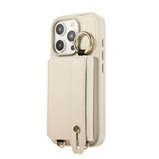 iPhone 16 Pro Max Leather Wallet Case - Beige