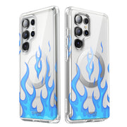 Galaxy S25 Ultra Cosmo Cute Case -Blue Flame