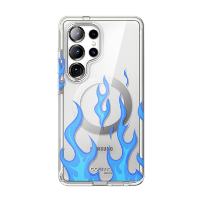 Galaxy S25 Ultra Cosmo Cute Case -Blue Flame