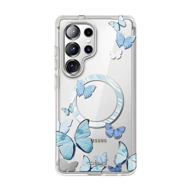 Galaxy S25 Ultra Cosmo Cute Case -Blue ButterFly