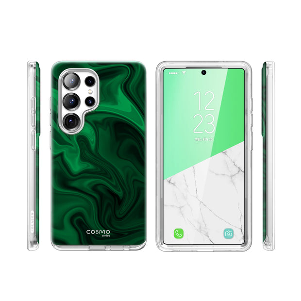 Galaxy S25 Ultra Cosmo Cute Case -Green Abstract