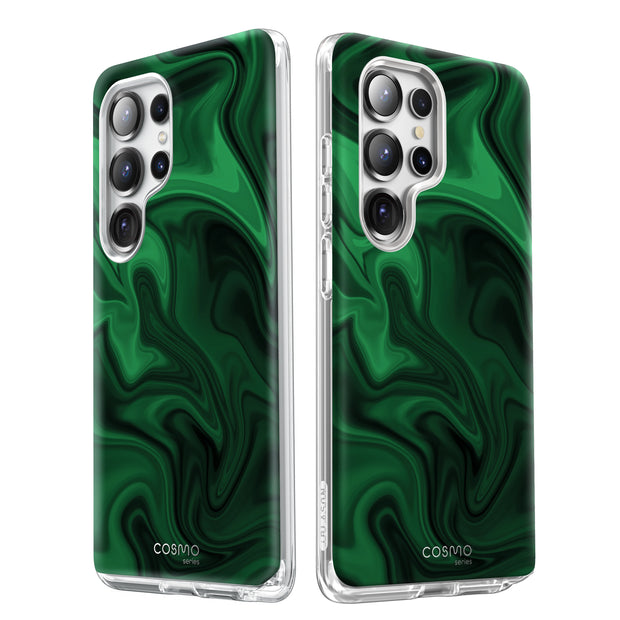 Galaxy S25 Ultra Cosmo Cute Case -Green Abstract