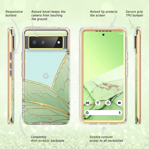 Google Pixel 6 Cosmo Case(Open-Box) - Green Butterfly