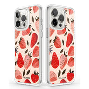 iPhone 13 Pro Max Halo MagSafe Cute Phone Case - Strawberries