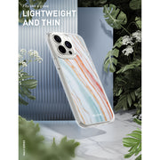 iPhone 15 Pro Max Halo MagSafe Cute Phone Case - Marble Rainbow