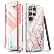 Galaxy S25 Ultra Cosmo Cute Case -Marble Pink