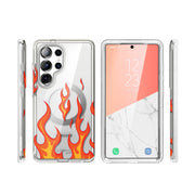 Galaxy S25 Ultra Cosmo Cute Case -Orange Flame