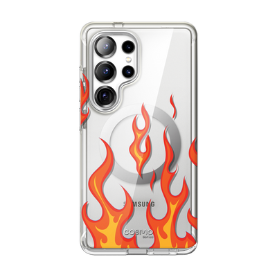 Galaxy S25 Ultra Cosmo Cute Case -Orange Flame