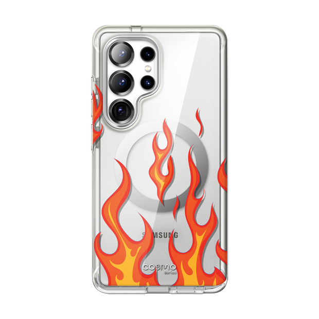 Galaxy S25 Ultra Cosmo Cute Case -Orange Flame