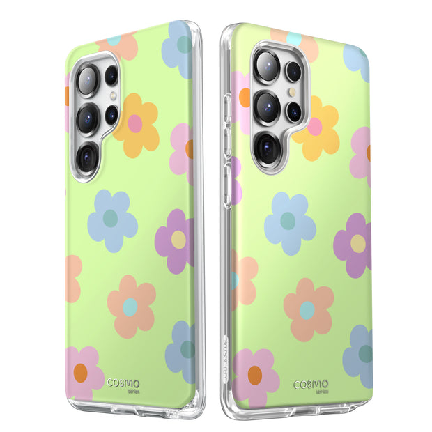 Galaxy S25 Ultra Cosmo Cute Case -Pastel Flowers