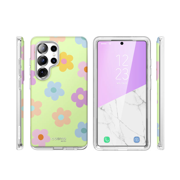 Galaxy S25 Ultra Cosmo Cute Case -Pastel Flowers