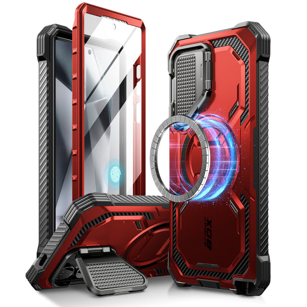 Galaxy S25 Ultra Armorbox Protective Phone Case - Metallic Red