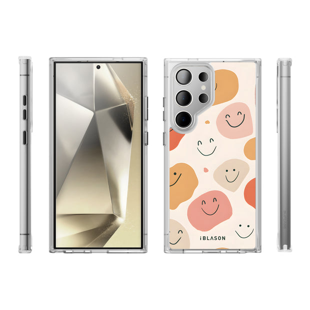Galaxy S24 Ultra Halo MagSafe Cute Phone Case - Happy