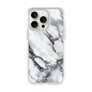 iPhone 13 Pro Max Halo MagSafe Cute Phone Case - White Marble