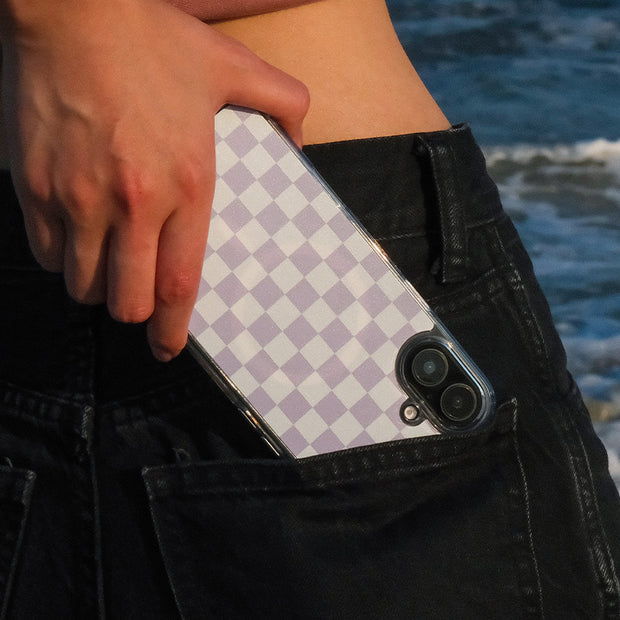 iPhone 16 Plus Halo Mag MagSafe Case-Purple Checkers