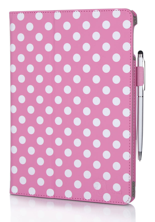 iPad Air 2 (2014) Leather Book Case-Pink/White