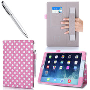 iPad Air 2 (2014) Leather Book Case-Pink/White