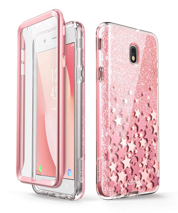 Galaxy J7 (2018) Cosmo Case - Glitter Pink