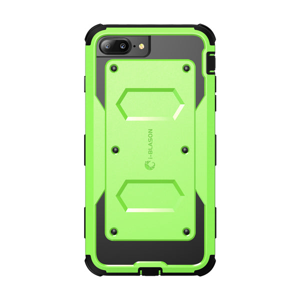 i-Blason Funda para iPhone 8 Plus/iPhone 7 Plus, [Ares] carcasa  transparente de cuerpo completo con protector de pantalla integrado (rojo  metálico)