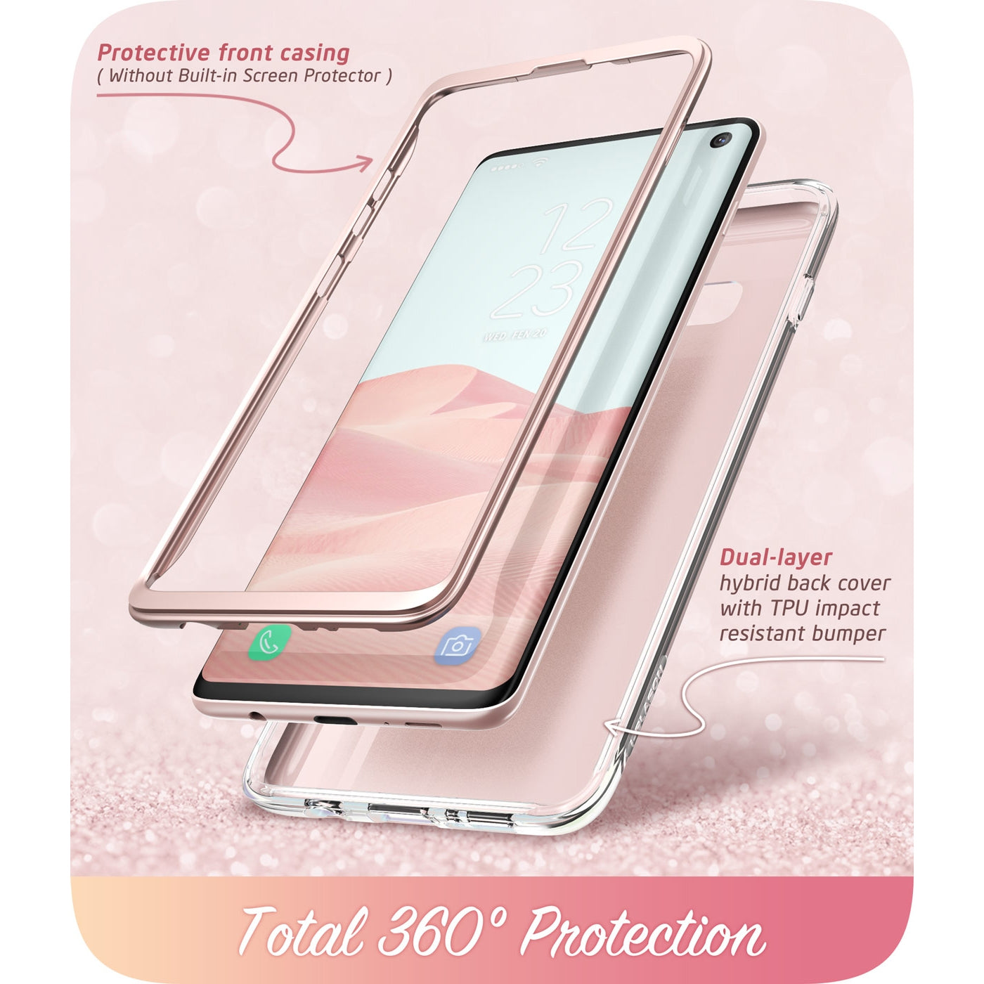 Galaxy S10 Cosmo Case - Glitter Pink | i-Blason