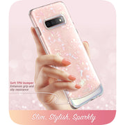 Galaxy S10 Plus Cosmo Case - Glitter Pink